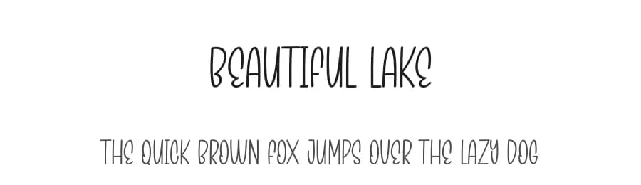Beautiful Lake by Andi Moz — Script Handwritten Font