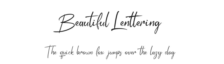 Beautiful Lenttering by Kateeng Ciu — Script Handwritten Font