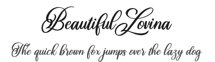 Beautiful Lovina by Alit Design — Script Handwritten Font