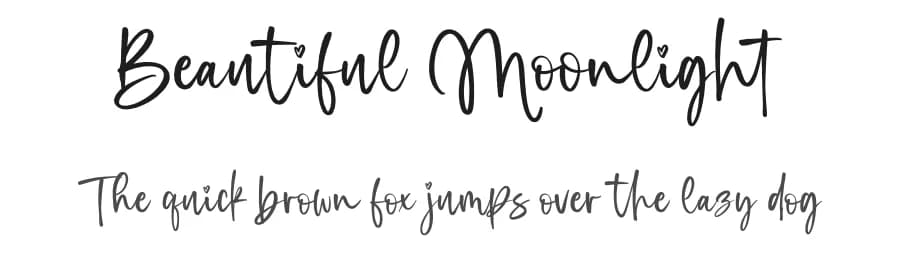 Beautiful Moonlight by Fargun Studio — Script Handwritten Font
