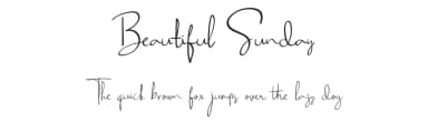 Beautiful Sunday by Hamzah Muhamad Ihsan — Script Handwritten Font — thumbnail 1