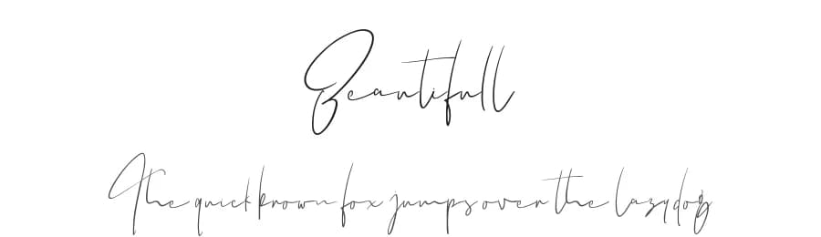 Beautifull by Aqeel_Art — Script Handwritten Font