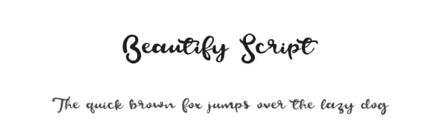 Beautify Script by Yasir Ekinci — Script Handwritten Font