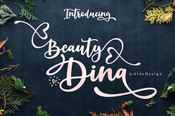 Beauty Dina Font by aldedesign — Script Handwritten Font