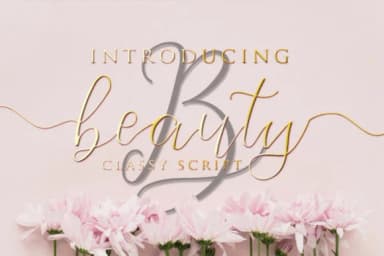 Beauty Flowers Font by Sharon ( DmStudio ) — Script Handwritten Font — thumbnail 1