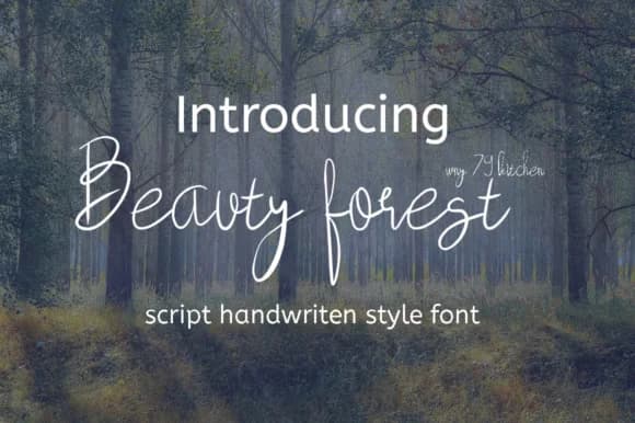 Beauty Forest Font by wny79 — Script Handwritten Font