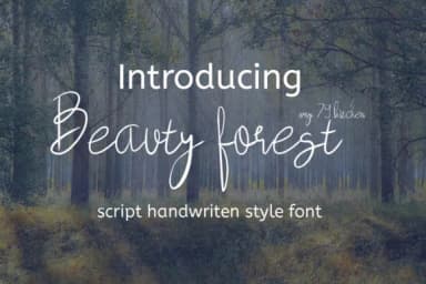 Beauty Forest Font by wny79 — Script Handwritten Font — thumbnail 1