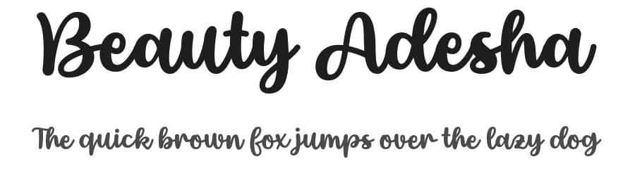 Beauty Adesha by Zarma Type Foundry — Script Handwritten Font