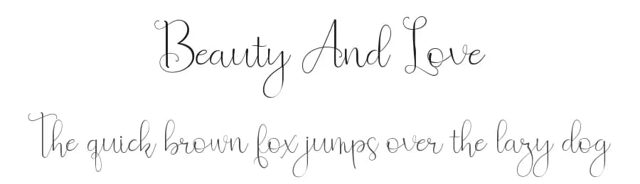 Beauty And Love by PutraCetol Studio — Script Handwritten Font