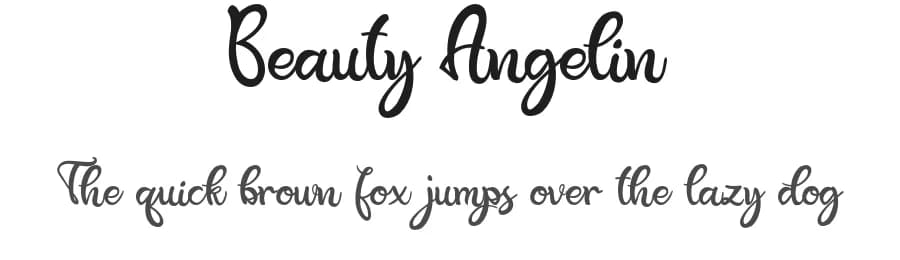 Beauty Angelin by Burhanul Jauhar Arifin — Script Handwritten Font