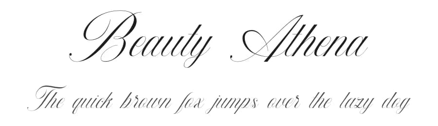 Beauty Athena by 38.lineart — Script Handwritten Font
