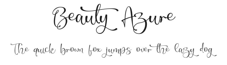 Beauty Azure by Eknoji Studio — Script Handwritten Font