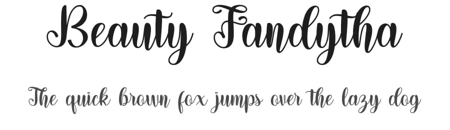 Beauty Fandytha by Graphicxell — Script Handwritten Font
