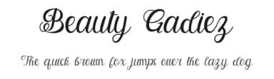 Beauty Gadiez by Alfin Ridhowi — Script Handwritten Font — thumbnail 1