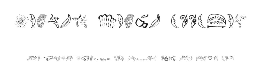 Beauty Heart Doodles by FHFont — Dingbats Font
