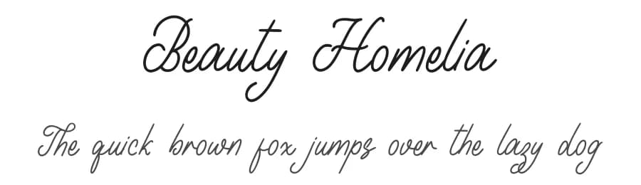 Beauty Homelia by NanaNissa — Script Handwritten Font — preview 1