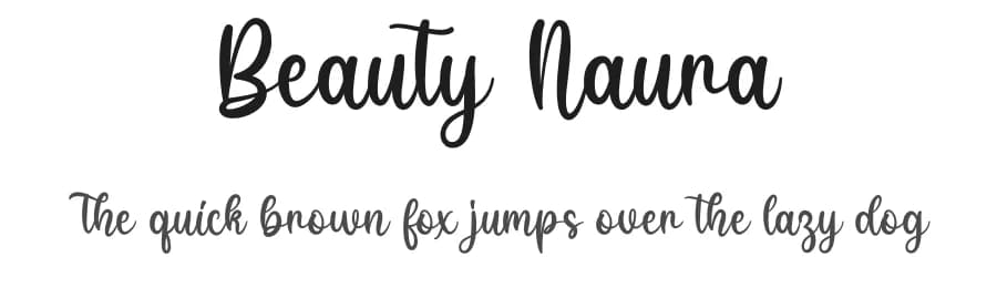 Beauty Naura by Letter Art Studio — Script Handwritten Font