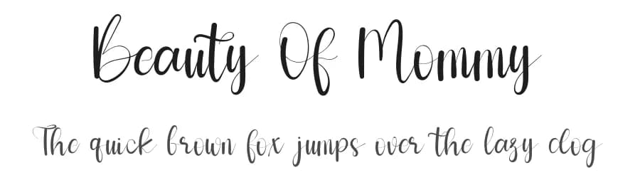 Beauty Of Mommy by FreshtypeINK — Script Handwritten Font