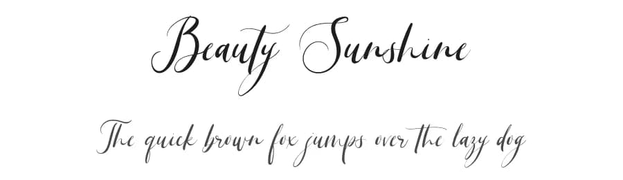 Beauty Sunshine by ReyreyBlue — Script Handwritten Font
