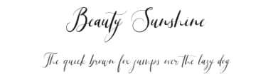 Beauty Sunshine by ReyreyBlue — Script Handwritten Font — thumbnail 1