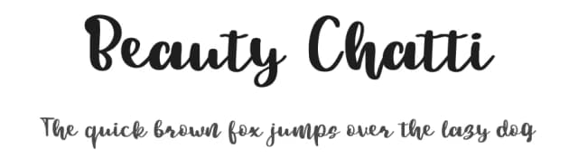 Beauty Chatti by Dwi Krisdiantoro — Script Handwritten Font