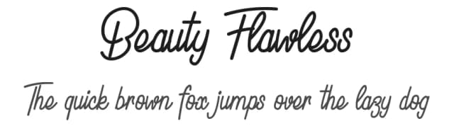 Beauty Flawless by Just Lett — Script Handwritten Font