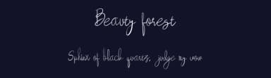 Beauty forest by wonoayu79 — Script Handwritten Font — thumbnail 2