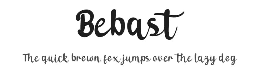 Bebast by twinletter — Script Handwritten Font