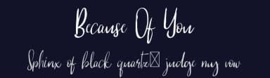 Because Of You by Edric Studio — Script Handwritten Font — thumbnail 2