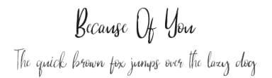 Because Of You by Edric Studio — Script Handwritten Font — thumbnail 1