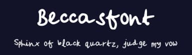 Beccasfont by Rebecca Goodson — Script Handwritten Font — thumbnail 2