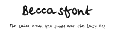 Beccasfont by Rebecca Goodson — Script Handwritten Font — thumbnail 1