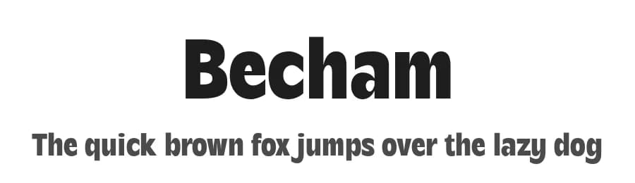 Becham by Craft Supply Co. — Sans Serif Font