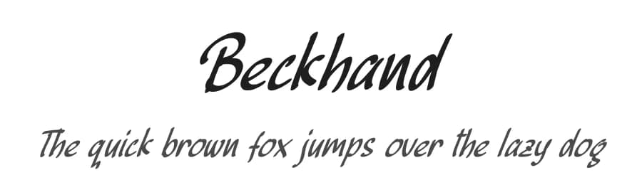 Beckhand by Kong Font — Script Handwritten Font