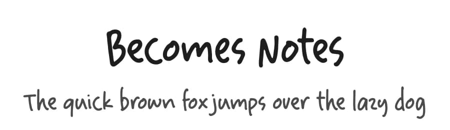 Becomes Notes by alphArtype — Script Handwritten Font