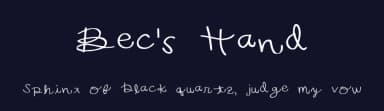 Bec's Hand by Becca M. — Script Handwritten Font — thumbnail 2