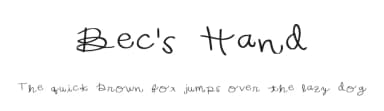Bec's Hand by Becca M. — Script Handwritten Font — thumbnail 1