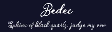 Bedec by Ianmikraz — Script Handwritten Font — thumbnail 2