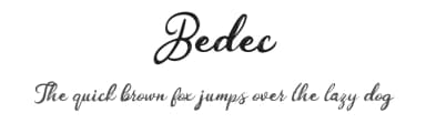 Bedec by Ianmikraz — Script Handwritten Font — thumbnail 1