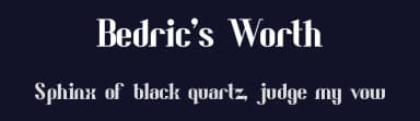 Bedric's Worth by Steve Gardner — Serif Font — thumbnail 2