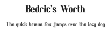 Bedric's Worth by Steve Gardner — Serif Font — thumbnail 1