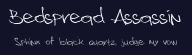 Bedspread Assassin by Billy Argel Fonts ® — Script Handwritten Font — thumbnail 2