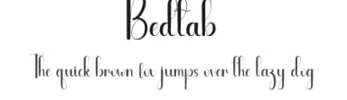Bedtab by Andi Moz — Script Handwritten Font — thumbnail 1
