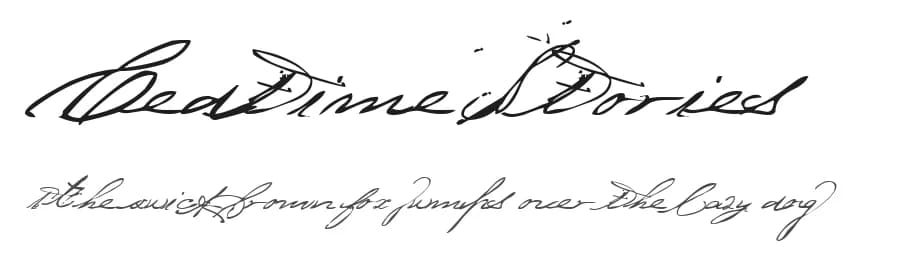 Bedtime Stories by Lars Manenschijn — Script Handwritten Font