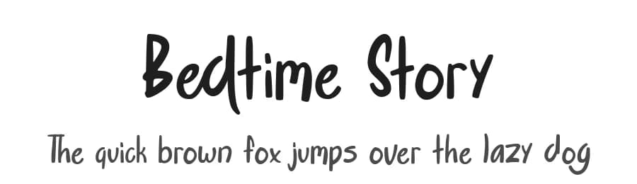 Bedtime Story by Creatype Studio — Script Handwritten Font