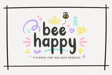 Bee Happy Duo Font by typefairy — Script Handwritten Font — thumbnail 1