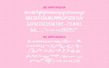 Bee Happy Duo Font by typefairy — Script Handwritten Font — thumbnail 8