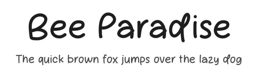Bee Paradise by MJType — Script Handwritten Font