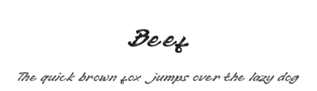 Beef by kokostd — Script Handwritten Font