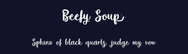 Beefy Soup by Typhoon Type - Suthi Srisopha — Script Handwritten Font — thumbnail 2